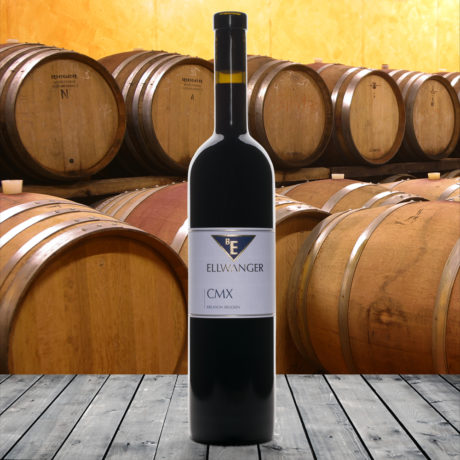 2020er<br>Kreation CMX<br>Rotwein trocken<br>93+ Punkte Falstaff<br>mit Link zur Verkostung