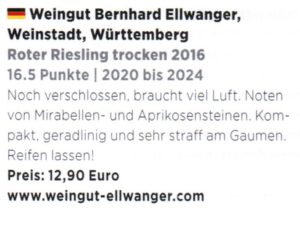 Rate Sorten Vinum Roter Riesling